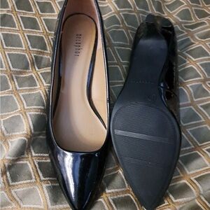 Metaphor Glossy Black Heel Pumps